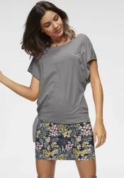 KangaROOS Sommerkleid Set, mit T-Shirt, 2 Stk. tlg. Set Shirt Kleid mit Blumen