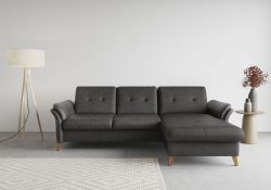 sit&more Ecksofa »Göteborg«, inklusive Sitztiefenverstellung und Federkern, wahlweise mit Bettfunktion und Bettkasten