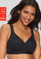 petite fleur by Lascana Soft-BH Packung, ohne Bügel, Baumwoll-Qualität – ideal für grosse Grössen, bequemer BH