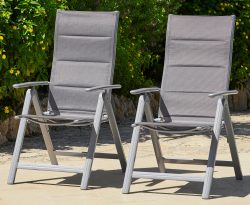 Gartenstuhl »Trivero«, 2er Set, Alu/Textil, verstellbar