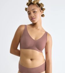 Sloggi - Bügelloser BH, wattiert, für Damen, Taupe, Größe M