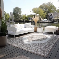 ELLE DECORATION Teppich »Meekly, In- und Outdoor«, rechteckig, Flachgewebe, In-& Outdoor, Modern, Wendeteppich, Balkon, Wohnzimmer