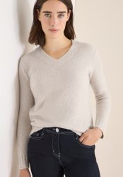 Cecil Strickpullover Bouclé V-Neck