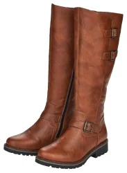 Remonte Winterstiefel, Blockabsatz, Langschaftstiefel, Wechselfussbett, XL-Schaft