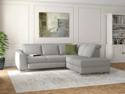 sit&more Ecksofa »Durness«, mit Federkern und hochwertigen Edelstahlfüssen, wahlweise mit Kopfteilverstellung, Bettfunktion und Stauraum oder mit Bettfunktion und Bettkasten