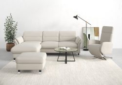 sit&more Ecksofa »Grenoble«, inklusive Federkern, wahlweise mit Bettfunktion, Bettkasten, Armteilverstellung und Kopfteilverstellung