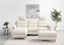 sit&more Ecksofa »Farö«, inklusive Federkern, mit naturfarbenen Füssen, wahlweise mit Bettfunktion und Bettkasten