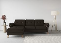 sit&more Ecksofa »Göteborg«, inklusive Sitztiefenverstellung und Federkern, wahlweise mit Bettfunktion und Bettkasten