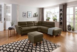 Home affaire Ecksofa »Soleo«, komfortabel durch Trapezecke mit Relaxfunktion, auch mit Bettfunktion und Stauraum, Federkern