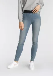 Arizona Skinny-fit-Jeans extra-enger Schnitt, komfortable Leibhöhe, Used-Look-Waschung