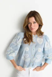 RICHROYAL Klassische Bluse Regular fit mit Stickereien
