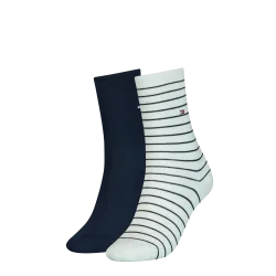 Tommy Hilfiger - Duopack, wadenlange Socken, für Damen, Weiss, Größe 39-42