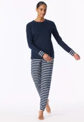 Schiesser - Pyjama, für Damen, Blau, Größe 42