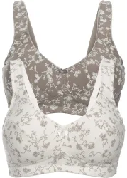 bonprix BH ohne Bügel mit weicher Bio-Baumwolle (2er Pack)weiß 85Damen