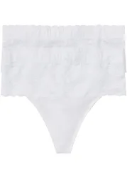 bonprix Medium Shape String (2er Pack)weiß 40Damen