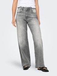 Only - High-Waist-Jeans, für Damen, Grau, Größe XS