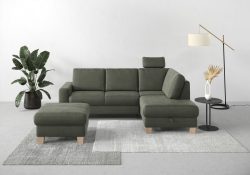 Home affaire Ecksofa »Summer«, mit Ottomane, wahlweise mit Bettfunktion und Bettkasten, Cord-Bezug