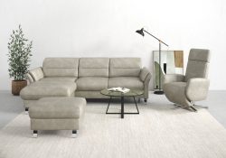 sit&more Ecksofa »Grenoble«, inklusive Federkern, wahlweise mit Bettfunktion, Bettkasten, Armteilverstellung und Kopfteilverstellung
