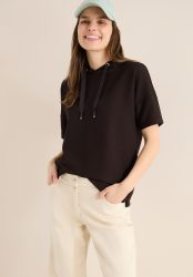 Cecil Sweater, Halbarm mit Kapuze und Tunnelzug