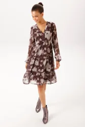 Aniston CASUAL Blusenkleid mit grafischen Batik-Blumen bedruckt - NEUE KOLLEKTION