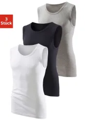 H.I.S Muscleshirt Packung, 3 Stk. aus weicher Feinripp-Qualität