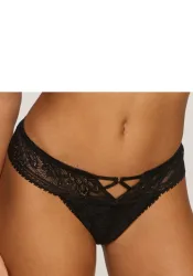 LASCANA String mit edlem Cut-Out aus floraler Jacquardspitze
