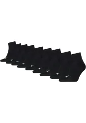Puma - Socken  9er Pack Stretch-Quarter Plain ECOM 9P, für Damen, Schwarz, Größe 43-46
