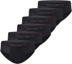 Camano - Slip  Figurbetont-Men comfort BCI Cotton Slips 6p in Box, M, Schwarz