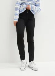 bonprix Wärmende Skinny Jeans High Waist, Shapingschwarz 50Damen