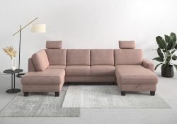 Home affaire Wohnlandschaft »Summer«, mit oder ohne Bettfunktion und Bettkasten, wengefarbene Holzfüsse