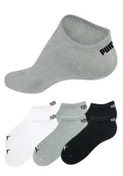 Puma - Socken  6er Pack Stretch-Sneaker Plain ECOM 6P, für Damen, Mediumgrau, Größe 43-46