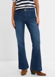 bonprix Flared-Jeans Mid Waistblau 42Damen