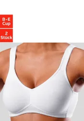 petite fleur Soft-BH Packung, ohne Bügel, Baumwolle – auch ideal für grosse Grössen, bequemer BH