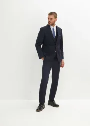 bonprix Anzug mit Weste und Krawatte in Slim Fit (4-tlg.Set)blau 60Herren