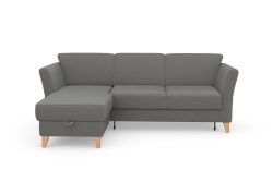sit&more Ecksofa »Visby«, Wahlweise mit Bettfunktion und Bettkasten, frei im Raum stellbar, mit Federkern, auch erhältlich in dem besonders leicht mit Wasser zu reinigendem 