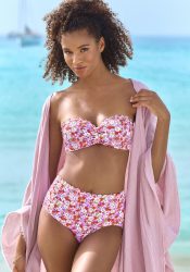 LASCANA Bügel-Bandeau-Bikini-Top »Jasmin«, im Blümchen-Druck