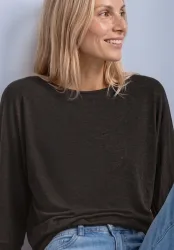 Batwing Shirt im Melange