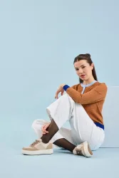 bonprix Gefütterter Rieker Komfort-Plateau-Sneakerbeige 37Damen