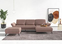 INOSIGN Ecksofa »Coco«, wahlweise mit Sitztiefen, Armteil- und Kopfteilverstellungim Cord, mit Füssen 15 cm hoch