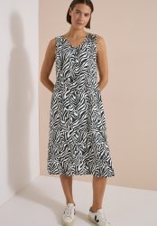 Midikleid mit V
