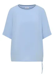 Kurzarm Blusenshirt mit Rundhals