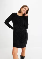 bonprix Strickkleid für den Alltag, aus Polyester, lockere Passform