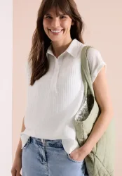 Dropped Shoulder Bluse mit Struktur