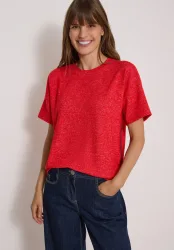 Dropped Shoulder Shirt mit Rundhals und Tape