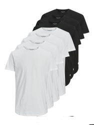 Jack & Jones - T-Shirt  Bequem sitzend-JJENOA TEE CREW NECK 7PK, für Damen, Weiss, Größe S