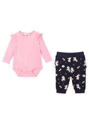 bonprix Body & Hose Set, 2 Regular Fit, mit Druckknöpfen, aus Baumwolle