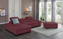 Home affaire Ecksofa »Alberto«, inklusive Kopfteilverstellung, mit Recamierenabschluss