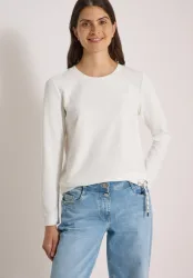 Langarm Shirt mit Rundhals und Tunnelzug