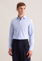 Seidensticker - Business Hemd Slim Fit Langarm Uni, für Herren, Hellblau, Größe 37