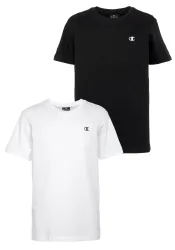 Champion T-Shirt Packung, 2 Stk. 2er-Pack, Kurzarm, mit Rundhalsausschnitt, aus Baumwolle
